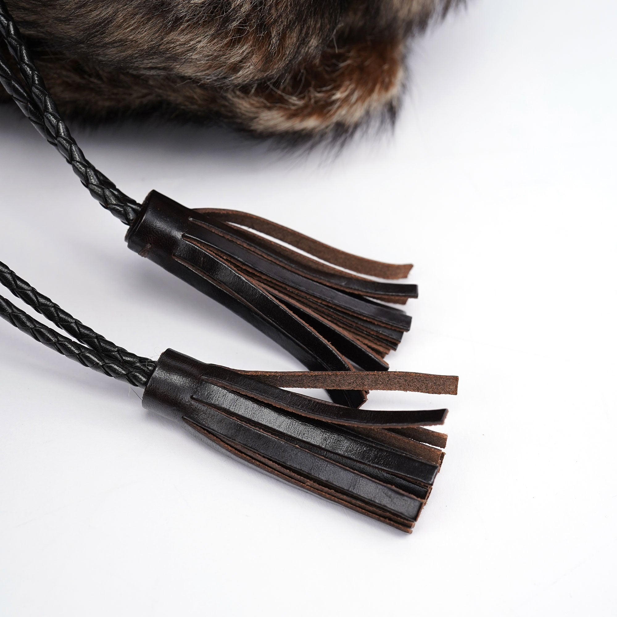 Brown Rabbit Fur Crossbody Bag