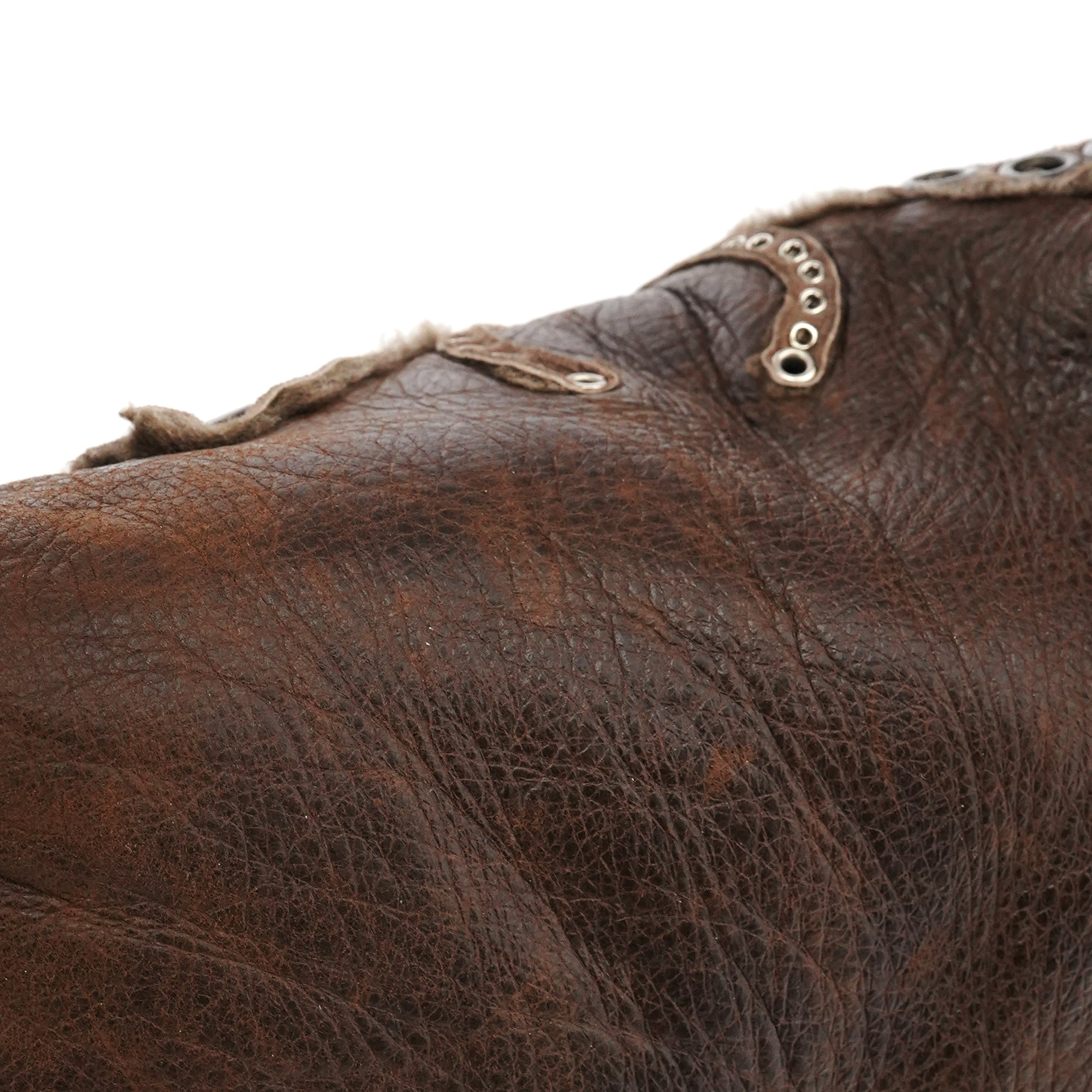 Brown Shearling Butterfly Shoulder Bag