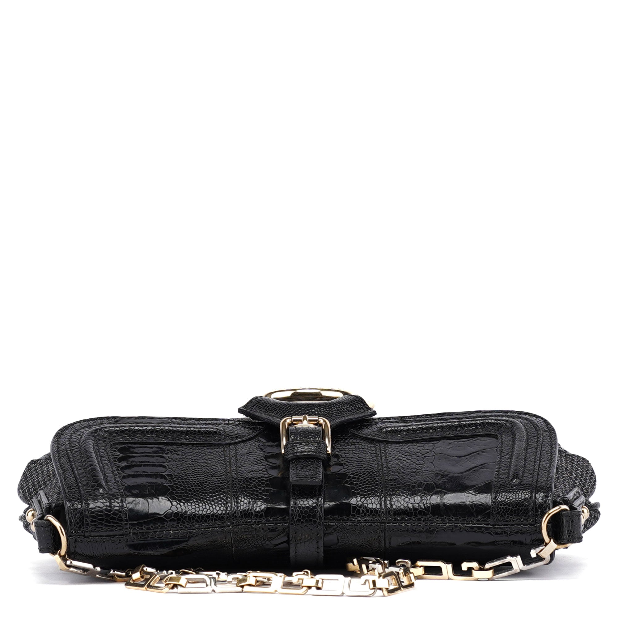 Croc Embossed Houndstooth DG Chain Shoulder Bag