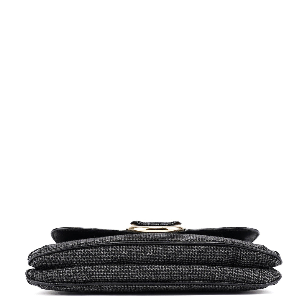 Croc Embossed Houndstooth DG Chain Shoulder Bag