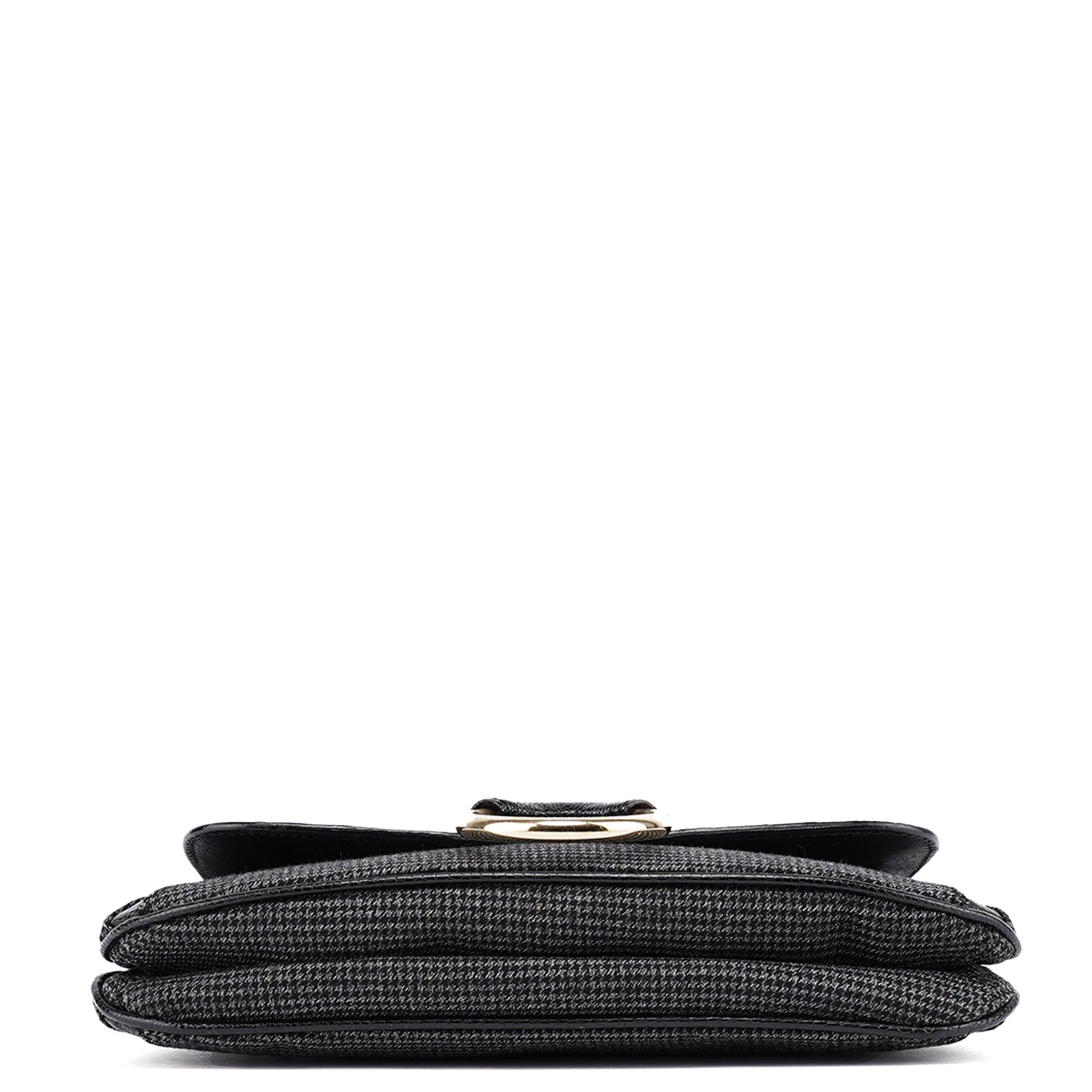 Croc Embossed Houndstooth DG Chain Shoulder Bag