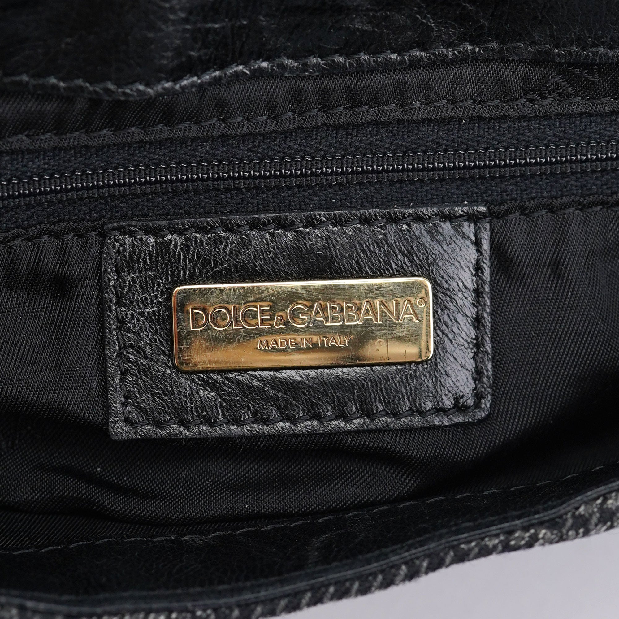 Croc Embossed Houndstooth DG Chain Shoulder Bag