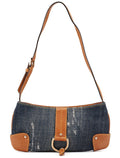 Denim Brown Calfskin Mini Hobo Bag