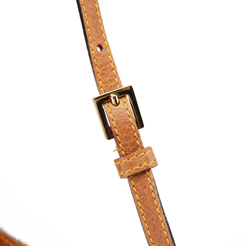 Denim Brown Calfskin Mini Hobo Bag