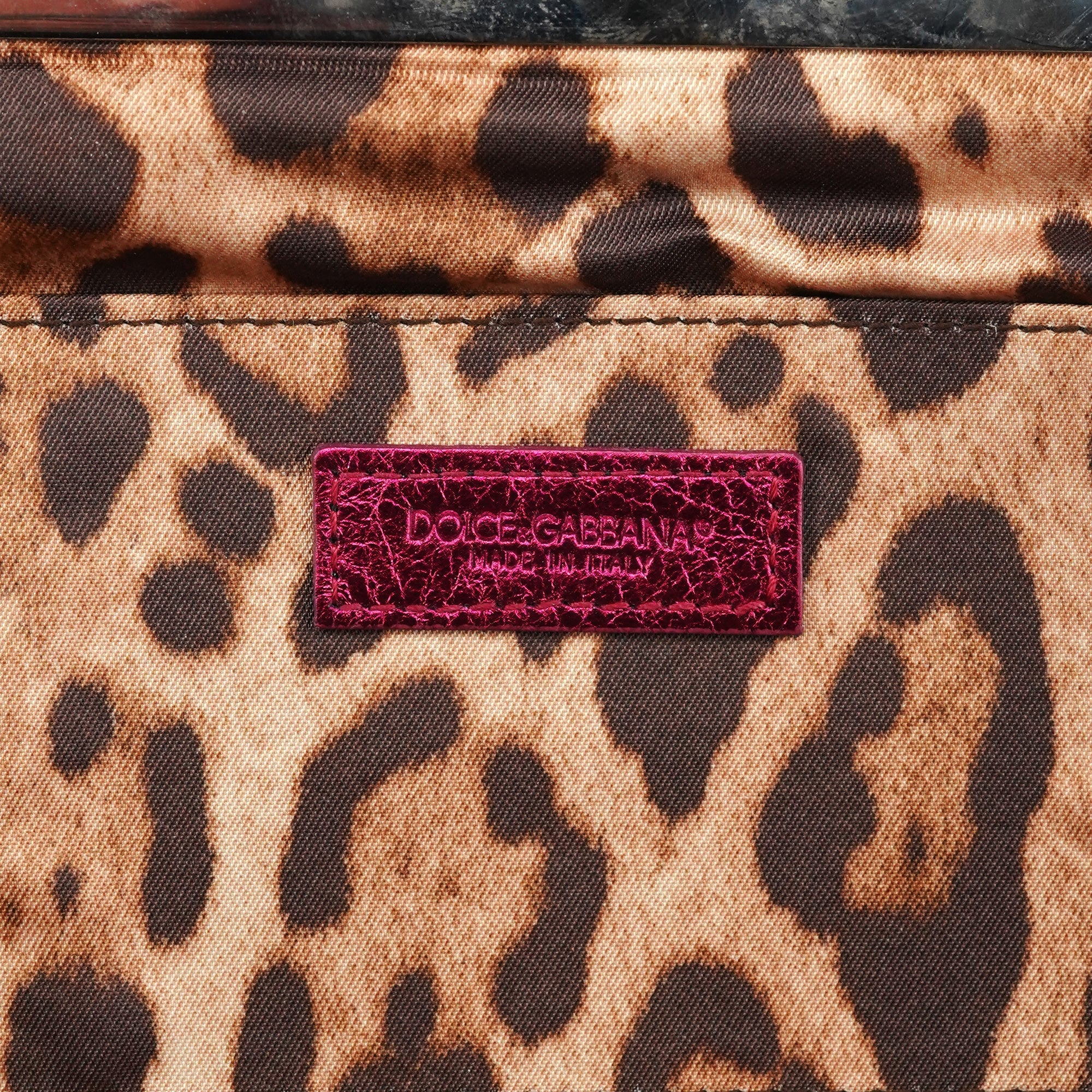 Fuchsia Metallic Leather Frame Shoulder Bag