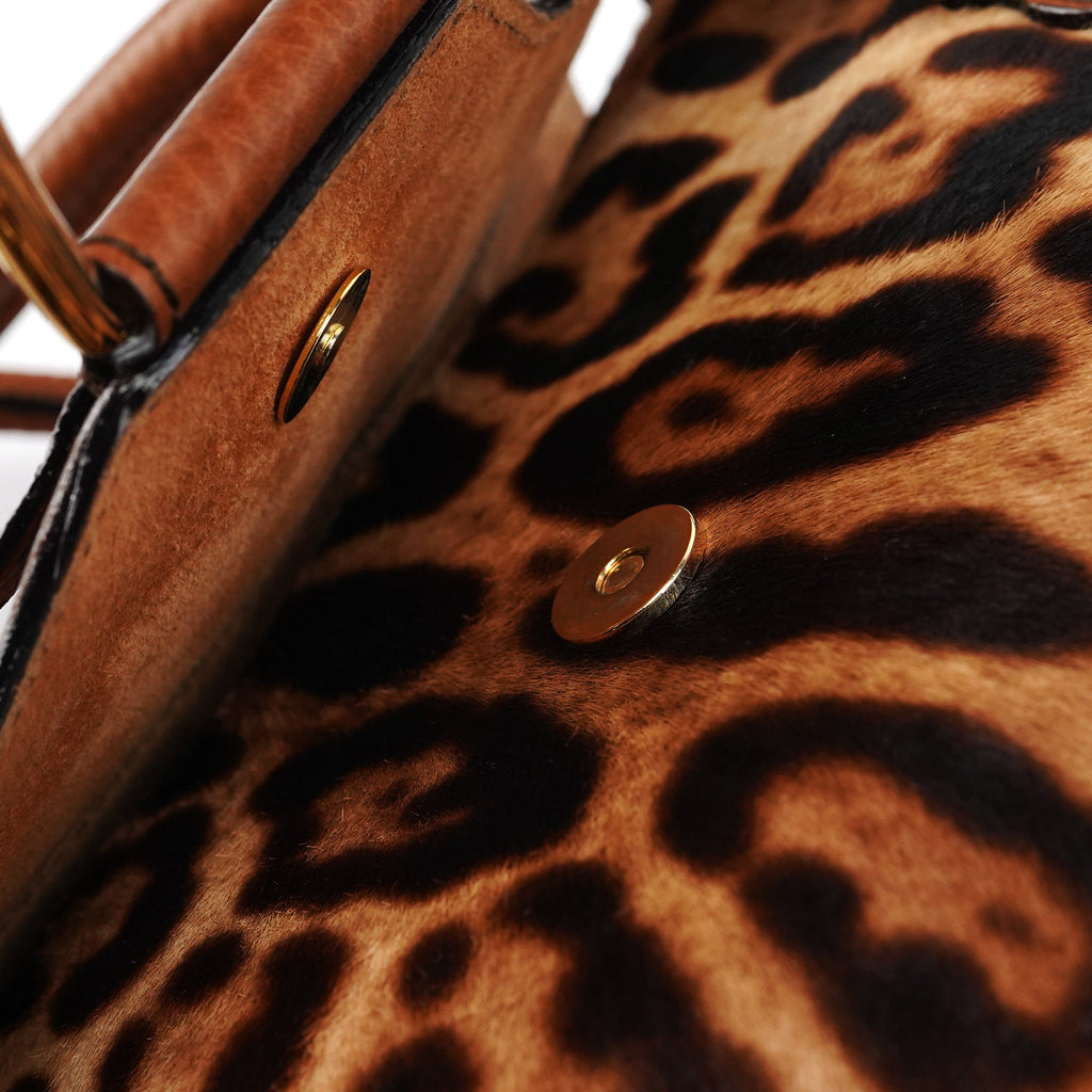Leopard Calfhair Tote Bag
