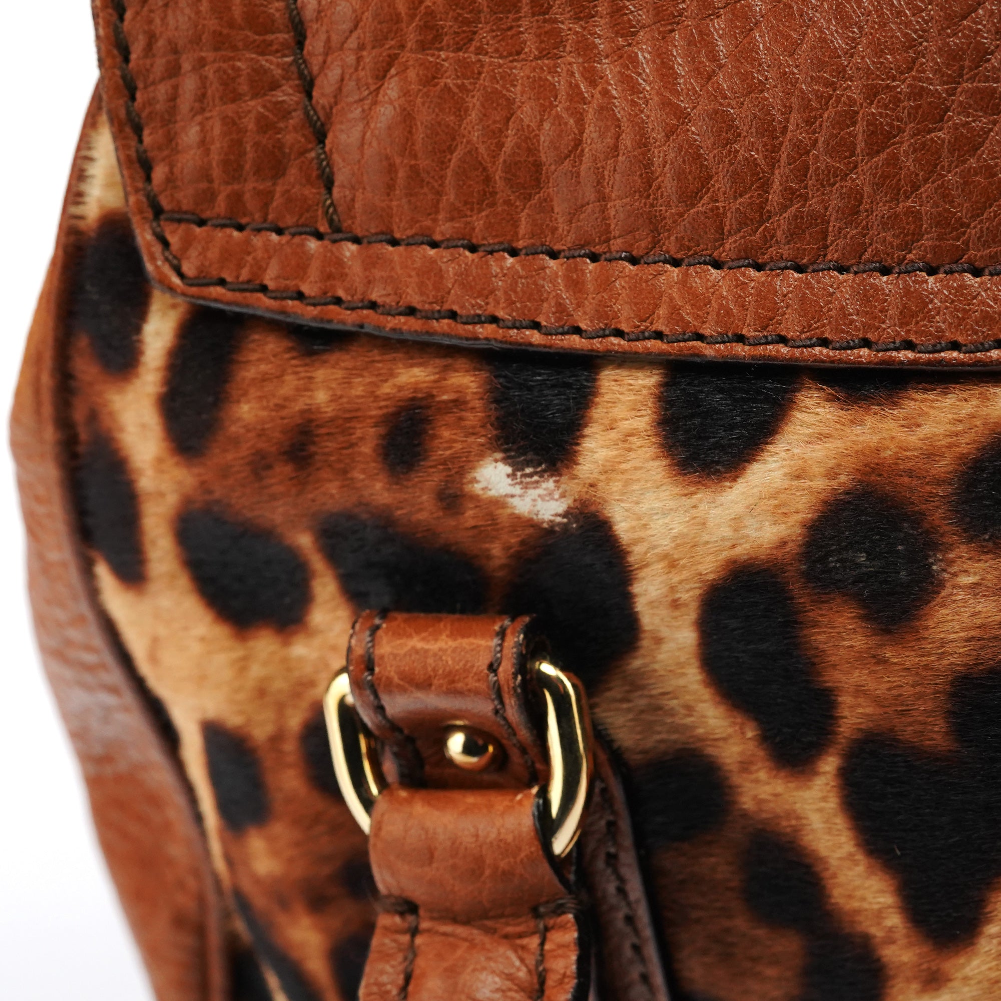 Leopard Calfhair Tote Bag