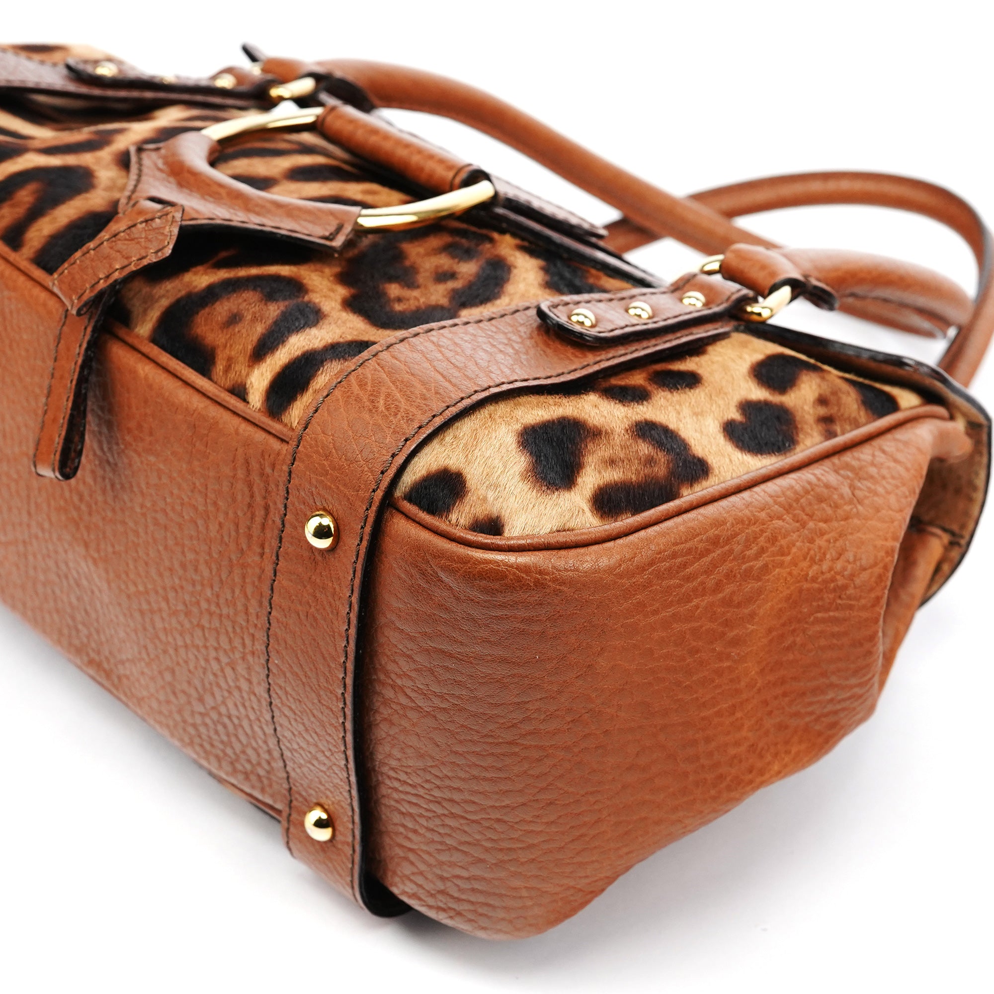 Leopard Calfhair Tote Bag