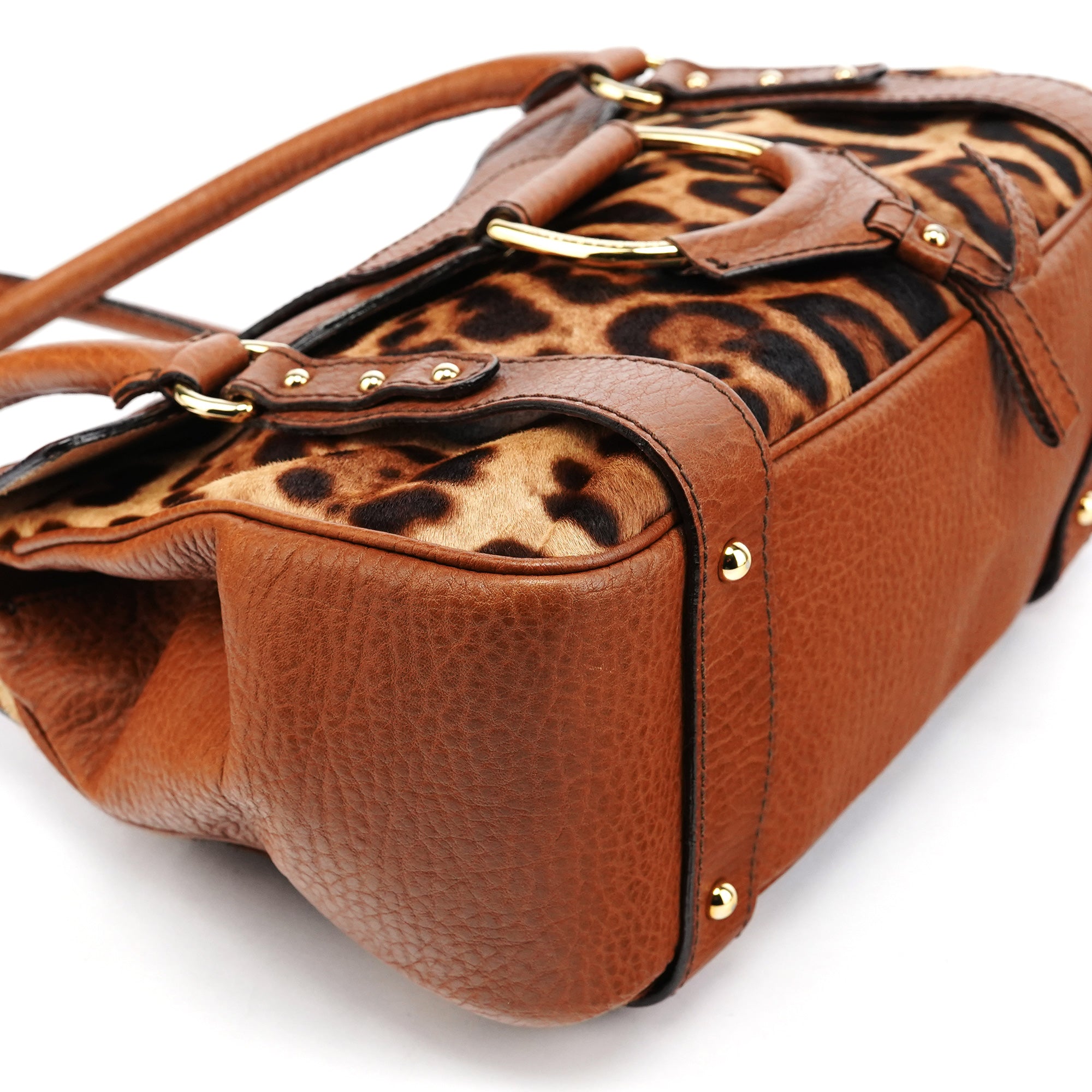 Leopard Calfhair Tote Bag