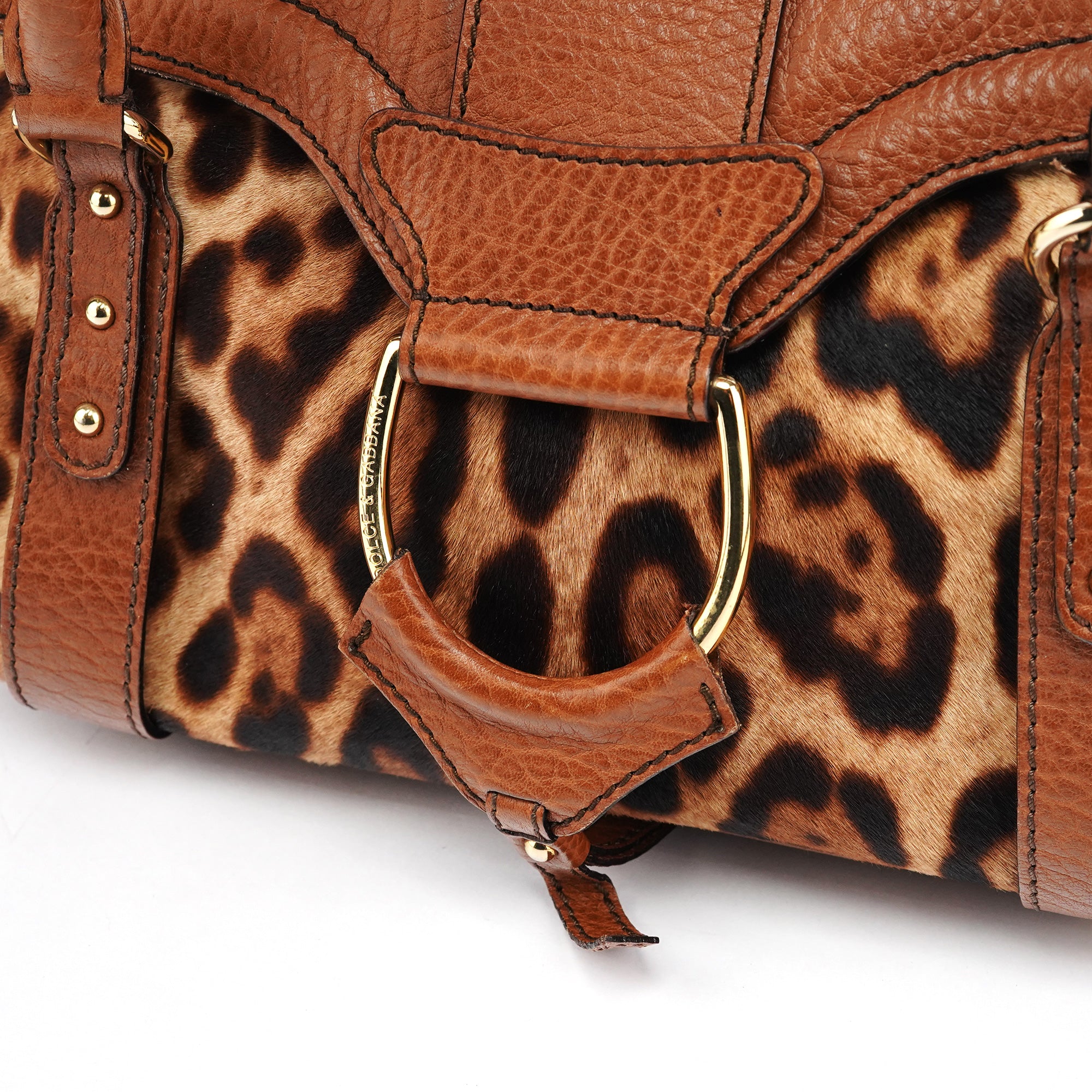 Leopard Calfhair Tote Bag
