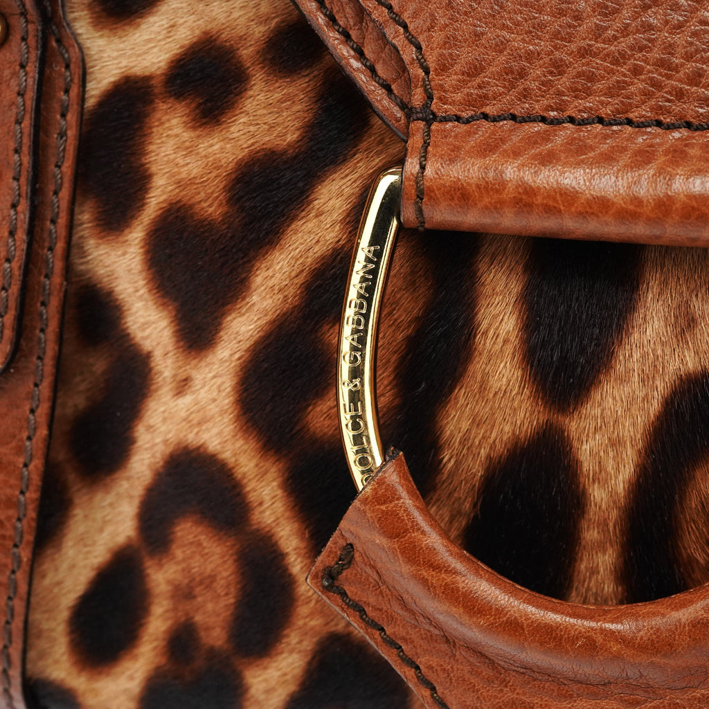 Leopard Calfhair Tote Bag