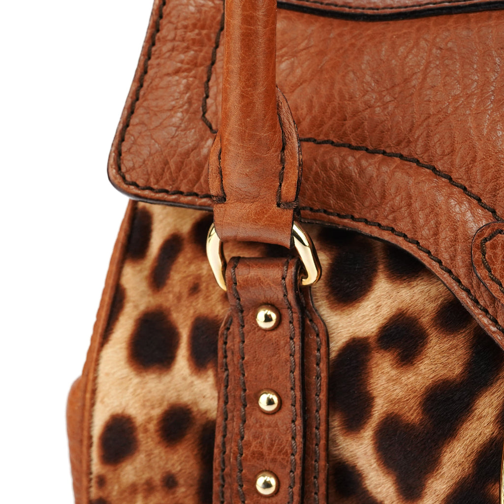 Leopard Calfhair Tote Bag