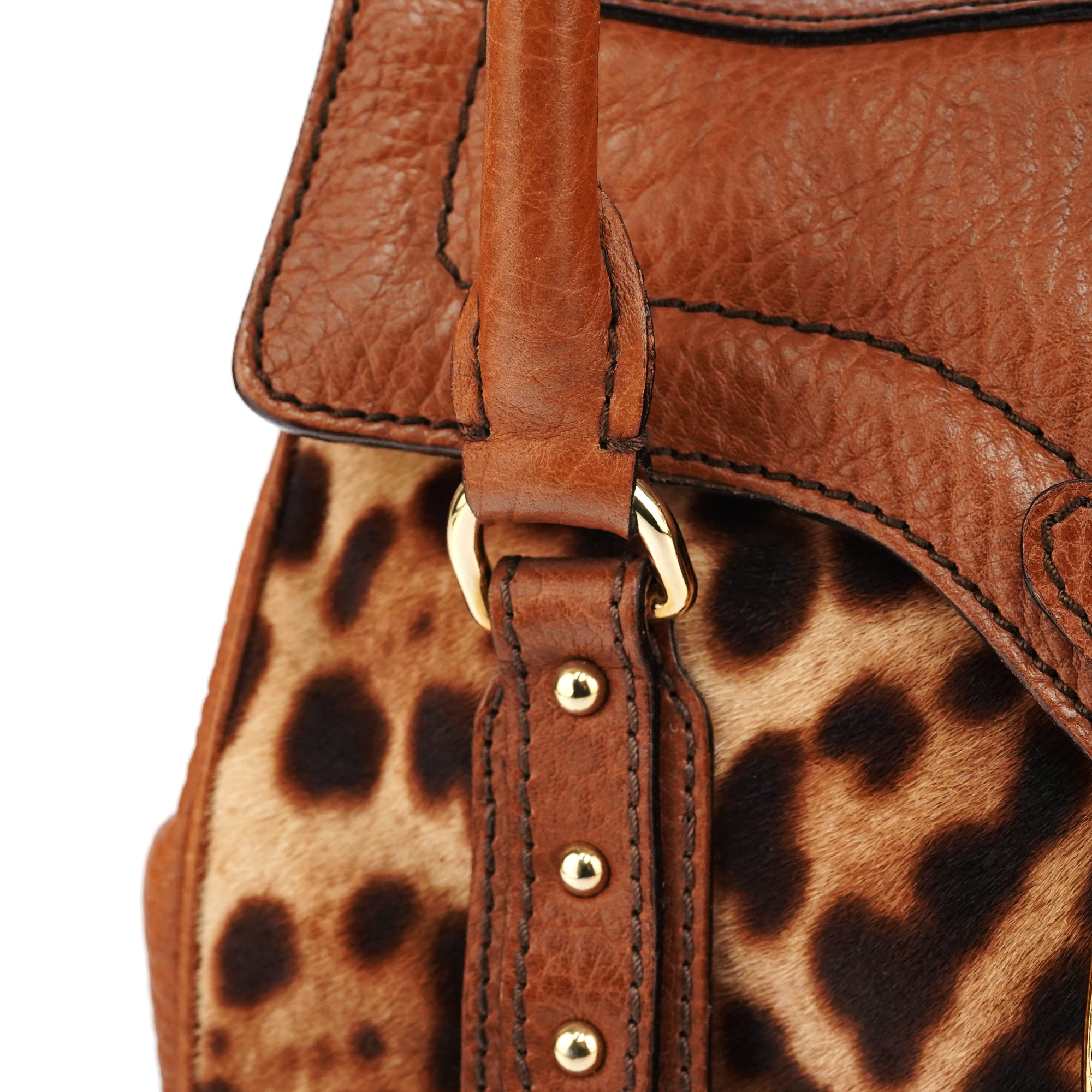 Leopard Calfhair Tote Bag