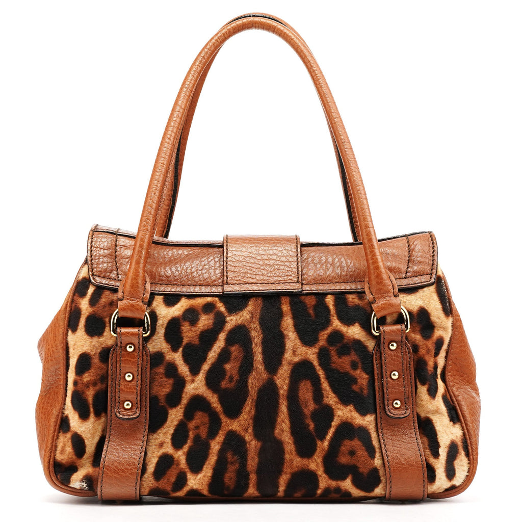 Leopard Calfhair Tote Bag