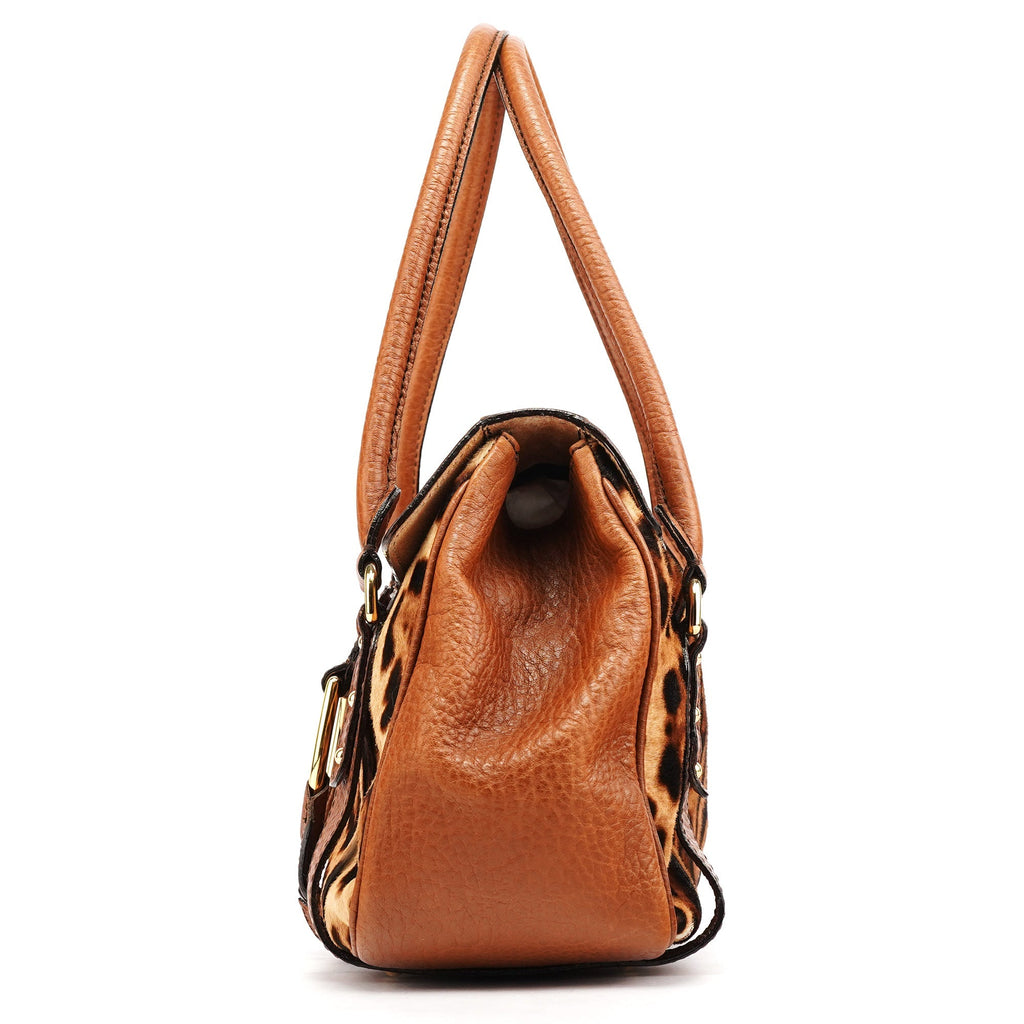 Leopard Calfhair Tote Bag