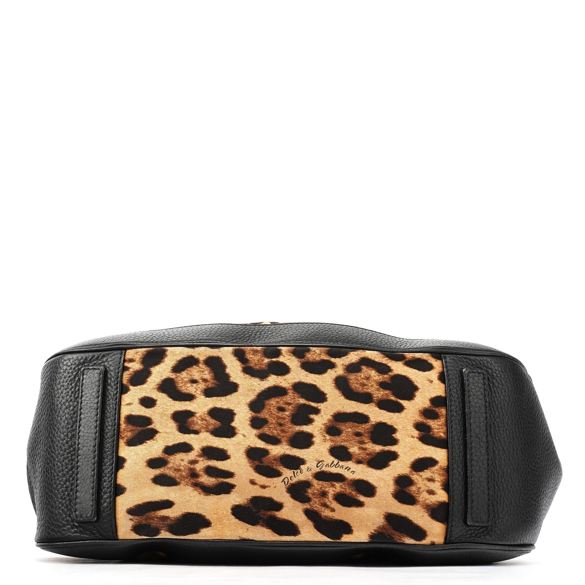 Leopard Print Canvas Leather Tote Bag