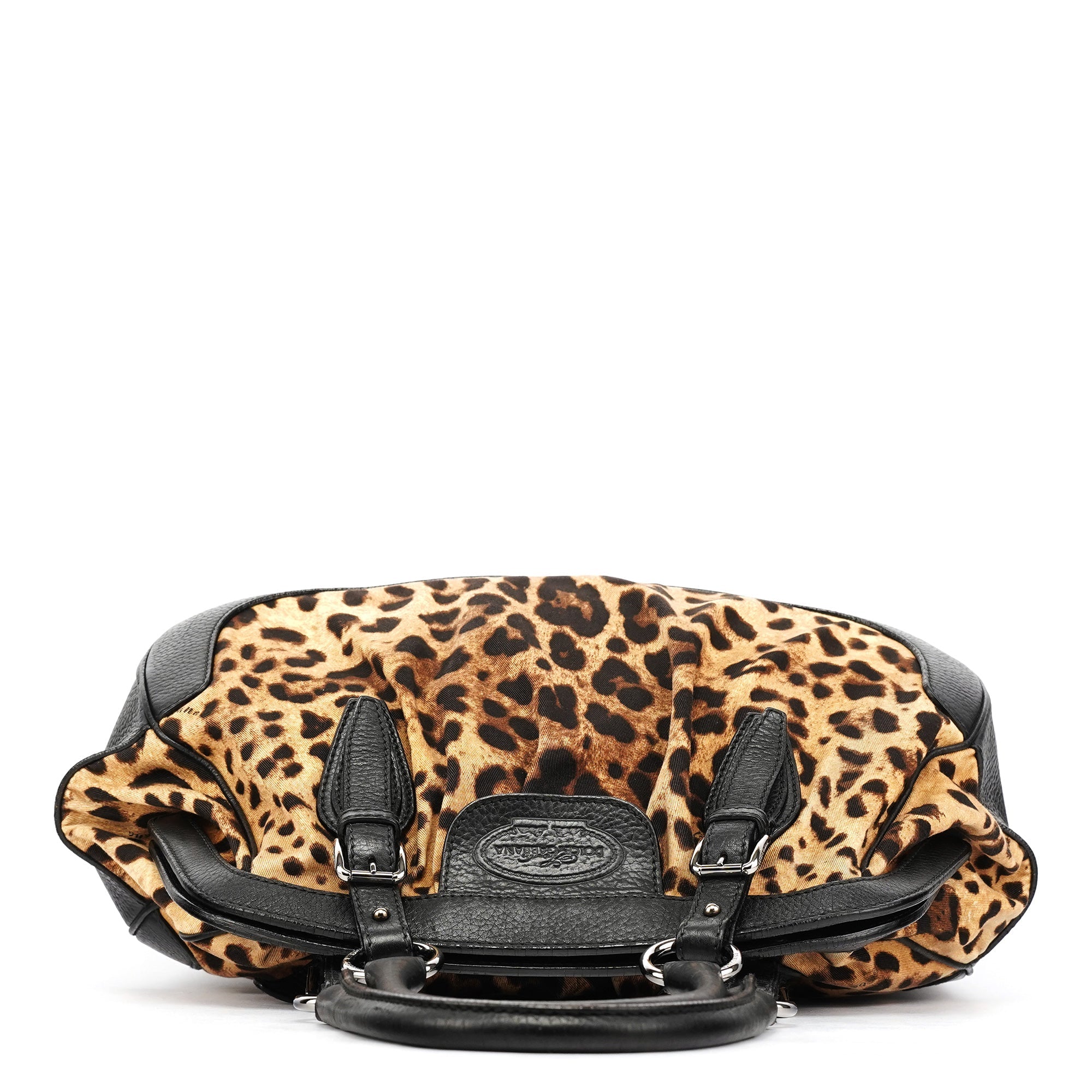 Leopard Print Canvas Leather Tote Bag
