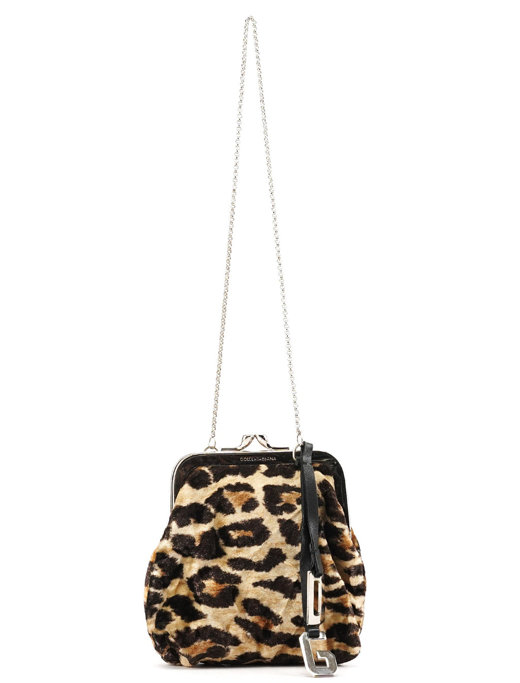 Leopard Velvet Mini Clutch Shoulder Bag
