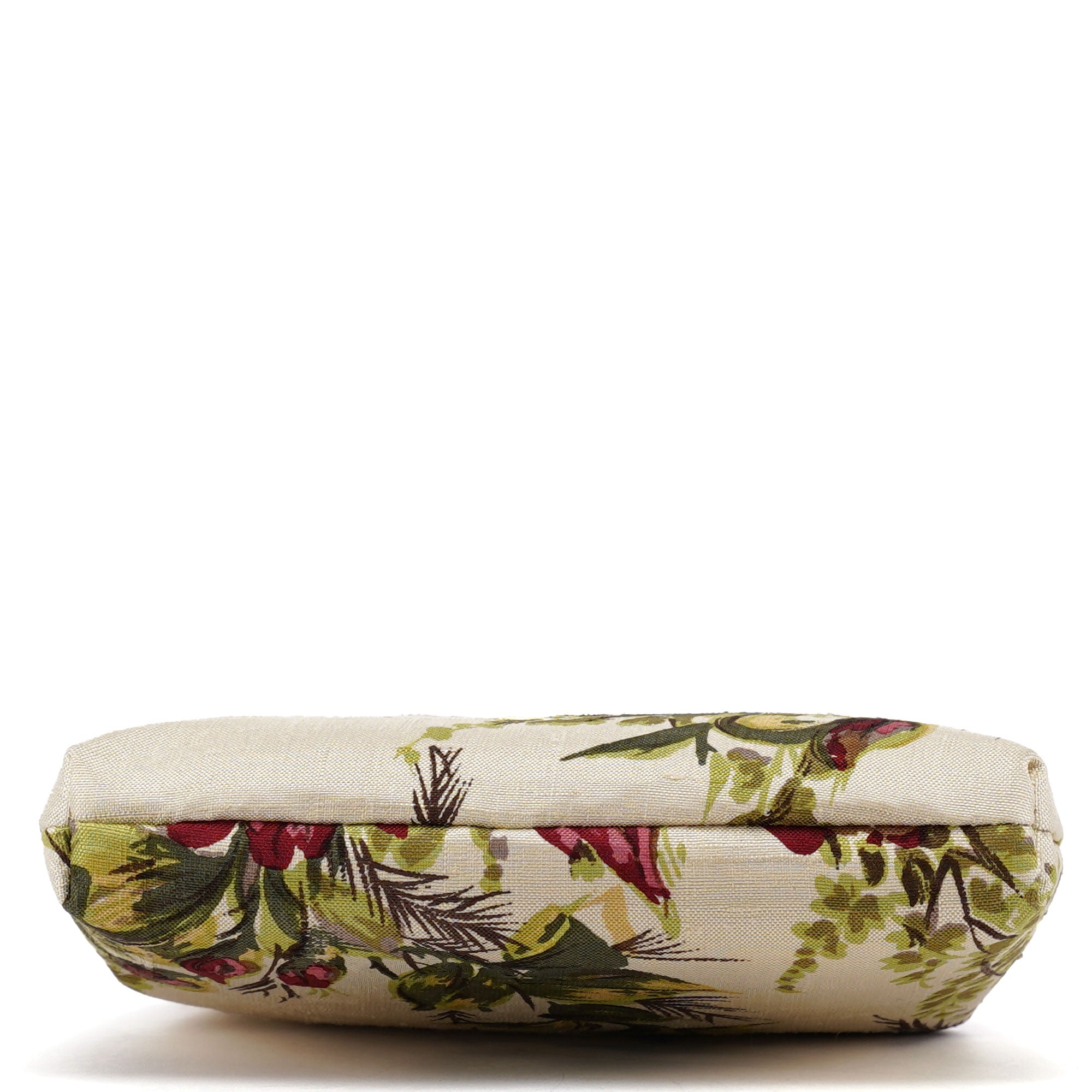 Linen Floral Clutch Handbag