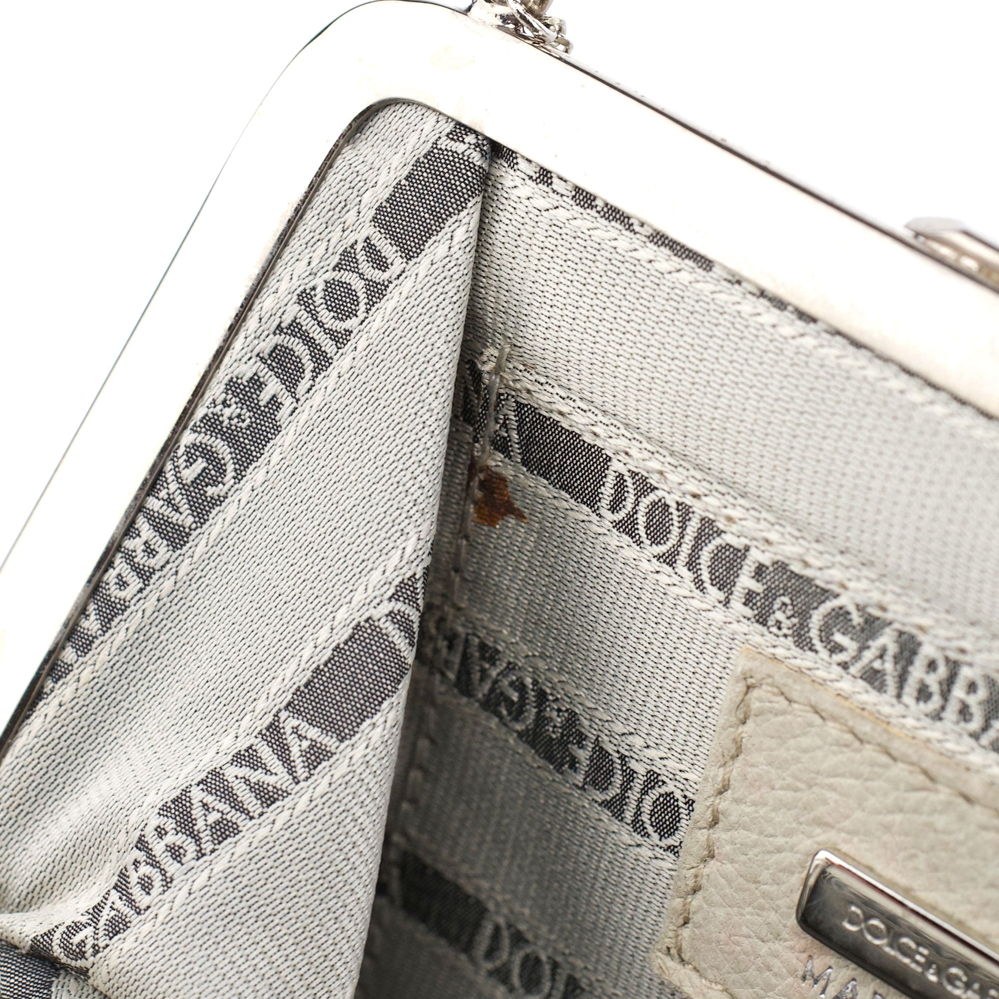 Linen Floral Clutch Handbag