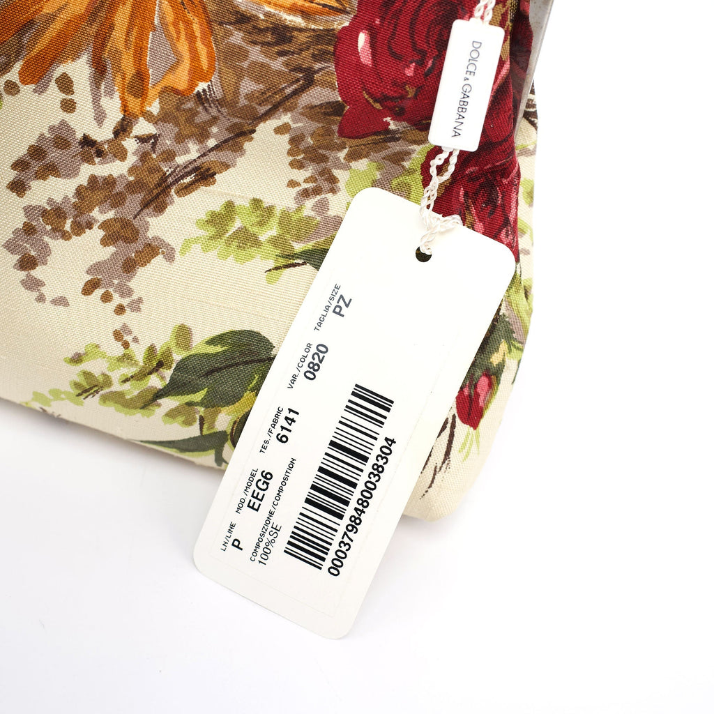 Linen Floral Clutch Handbag