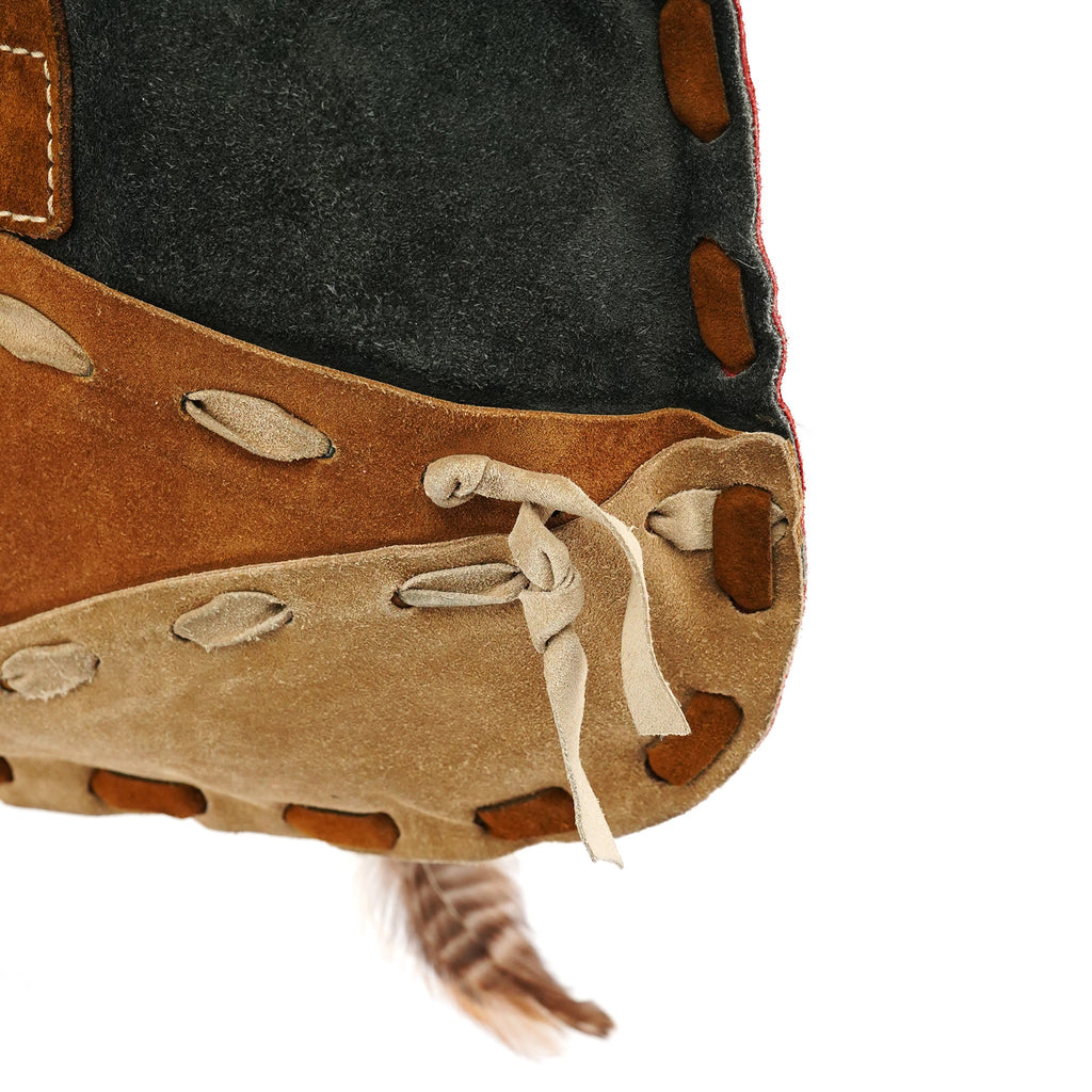 Multicolour Suede Feather Shoulder Bag