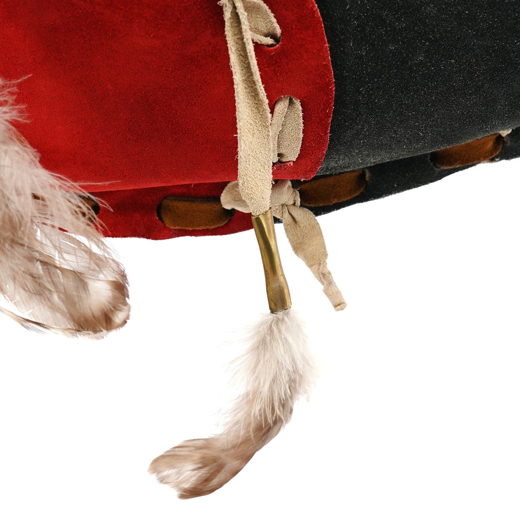 Multicolour Suede Feather Shoulder Bag