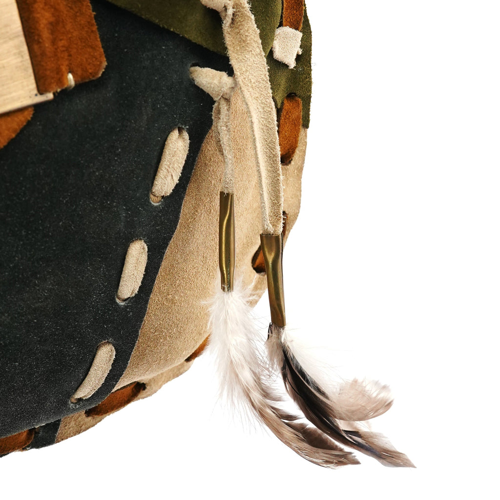 Multicolour Suede Feather Shoulder Bag