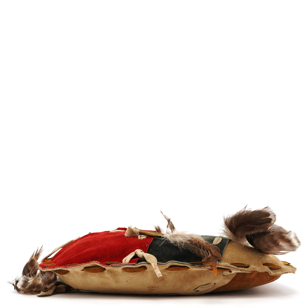 Multicolour Suede Feather Shoulder Bag