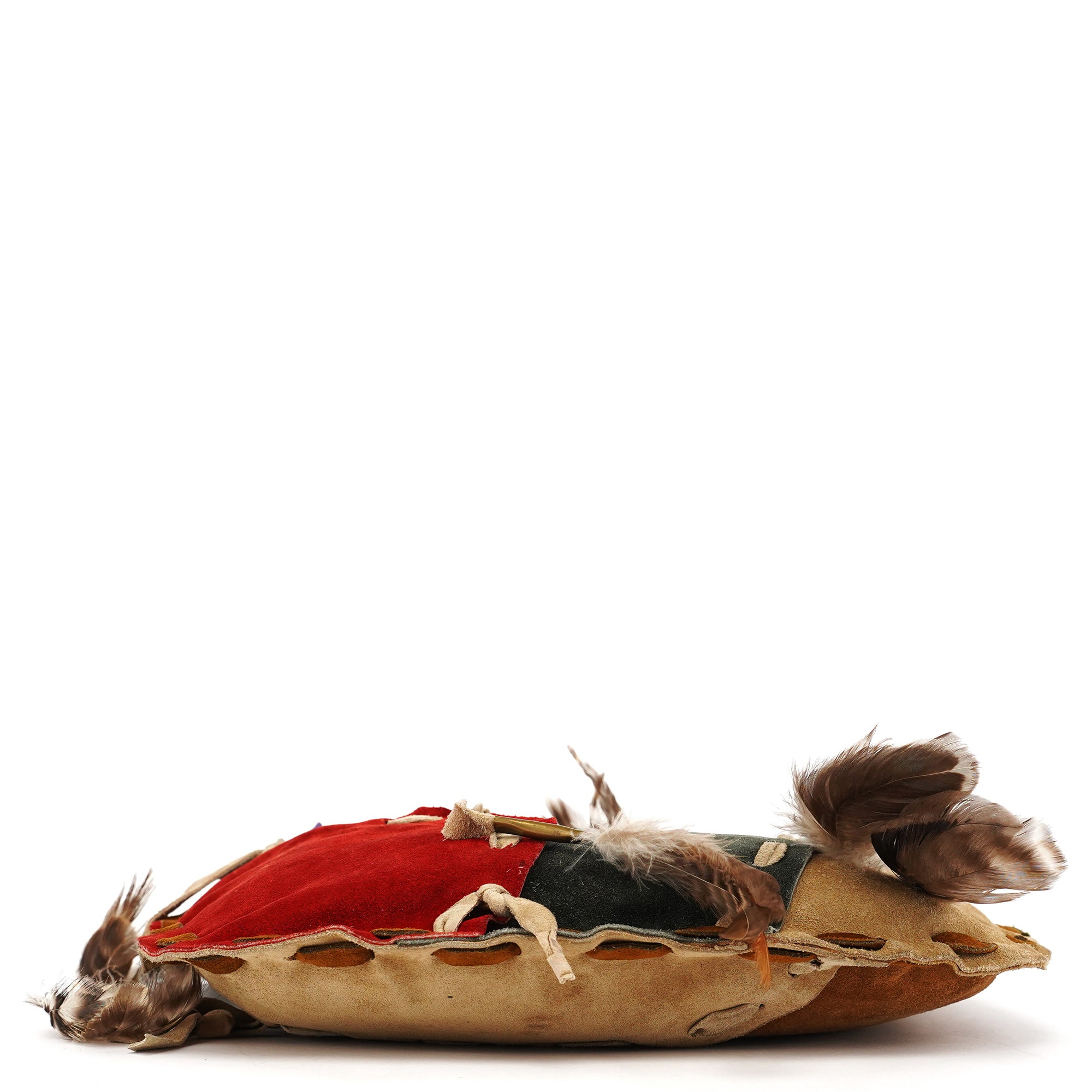 Multicolour Suede Feather Shoulder Bag