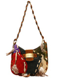 Multicolour Suede Feather Shoulder Bag