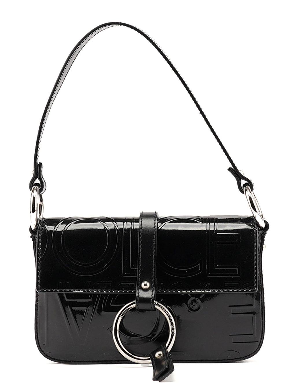 Patent Leather Embossed Mini Hobo Bag