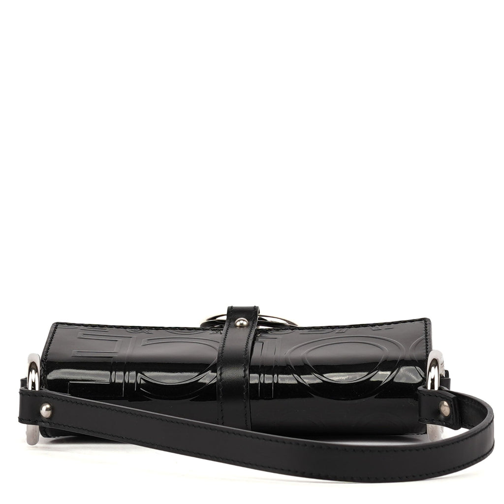 Patent Leather Embossed Mini Hobo Bag