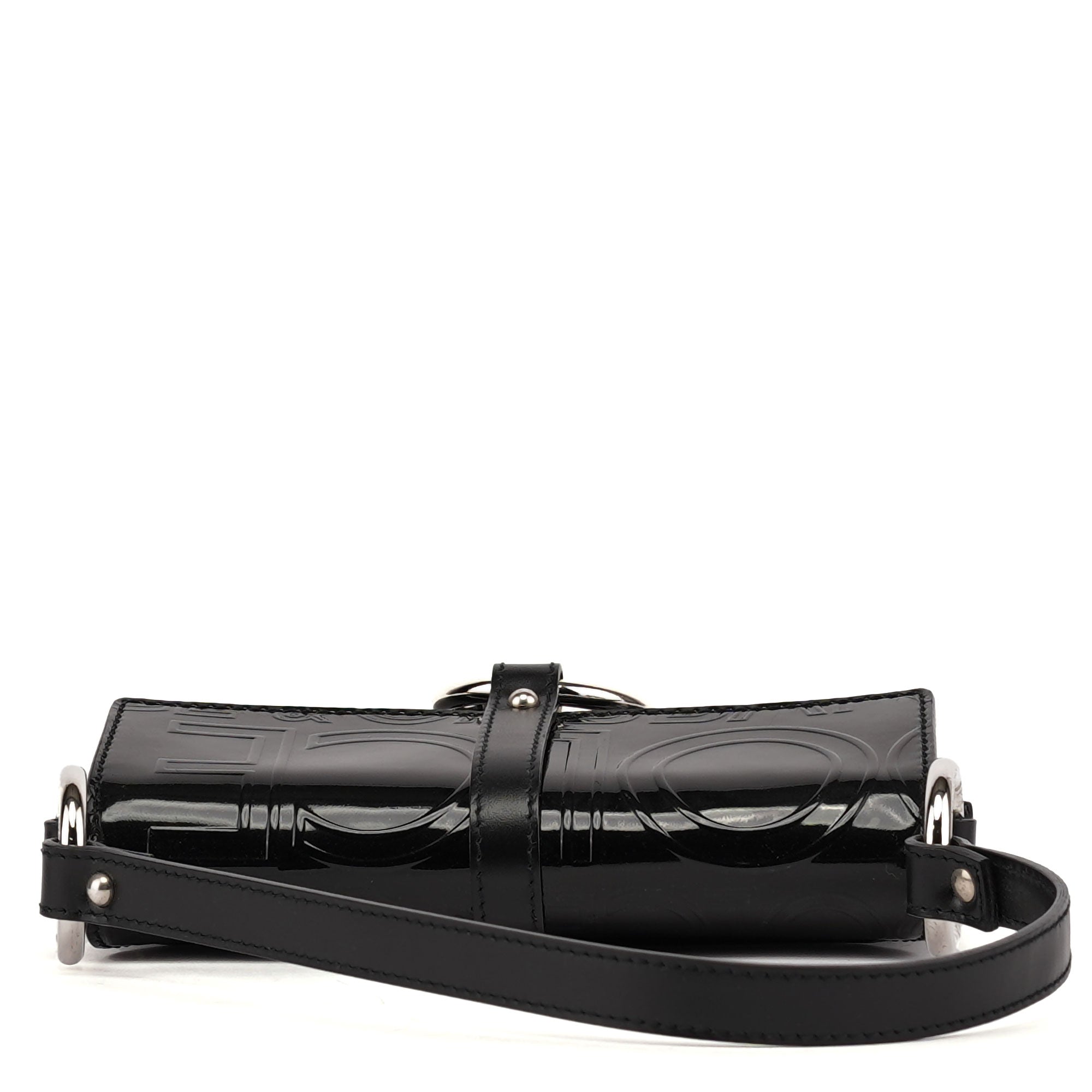 Patent Leather Embossed Mini Hobo Bag