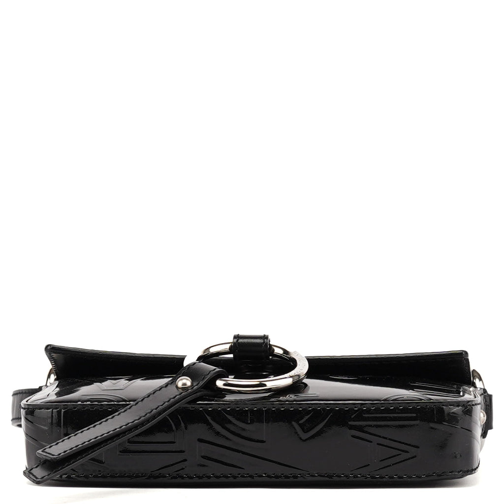 Patent Leather Embossed Mini Hobo Bag