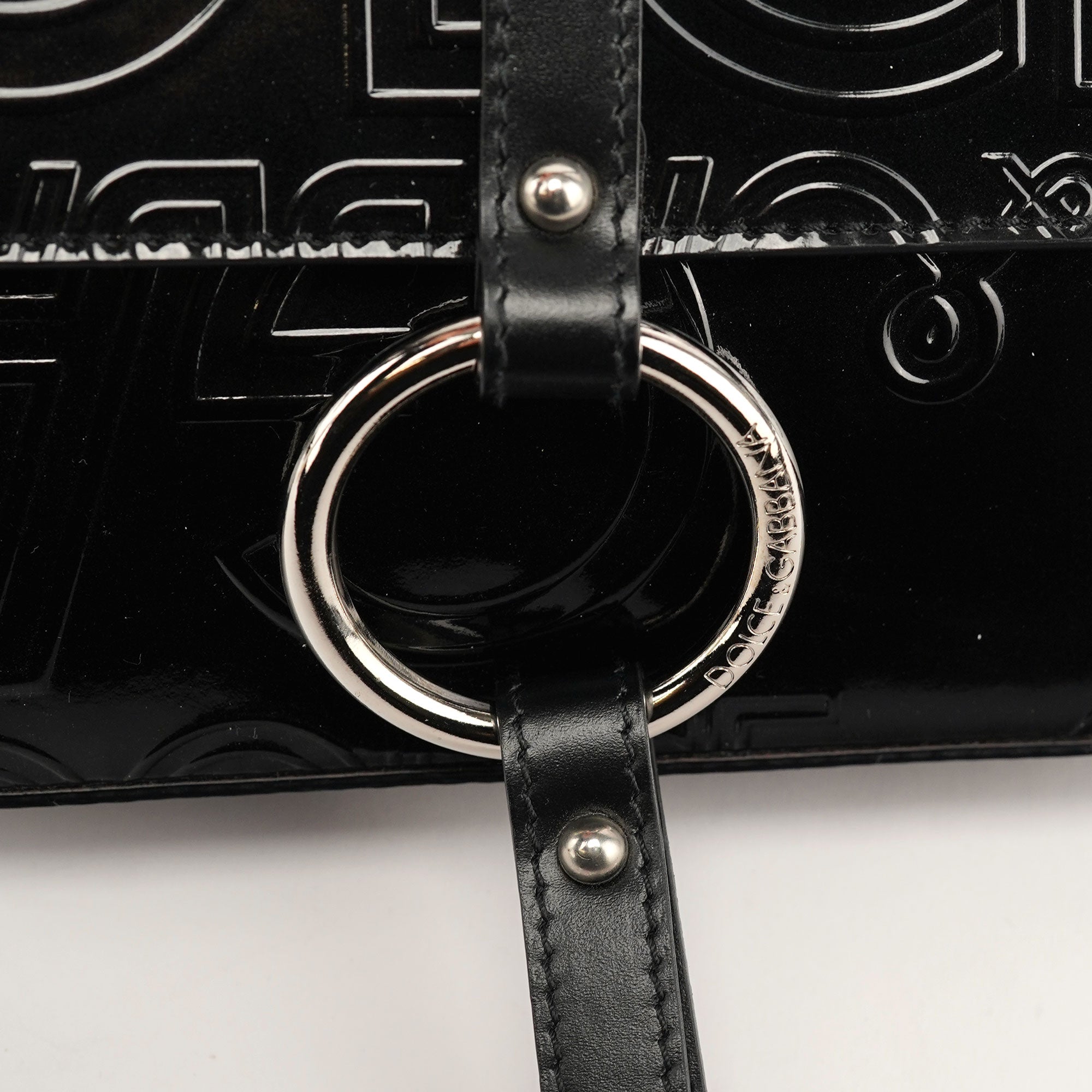 Patent Leather Embossed Mini Hobo Bag