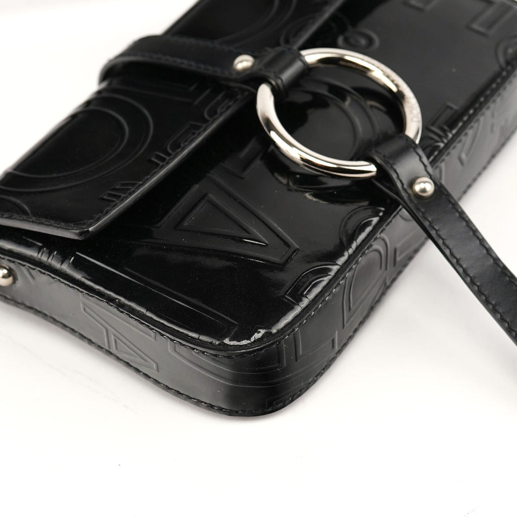 Patent Leather Embossed Mini Hobo Bag