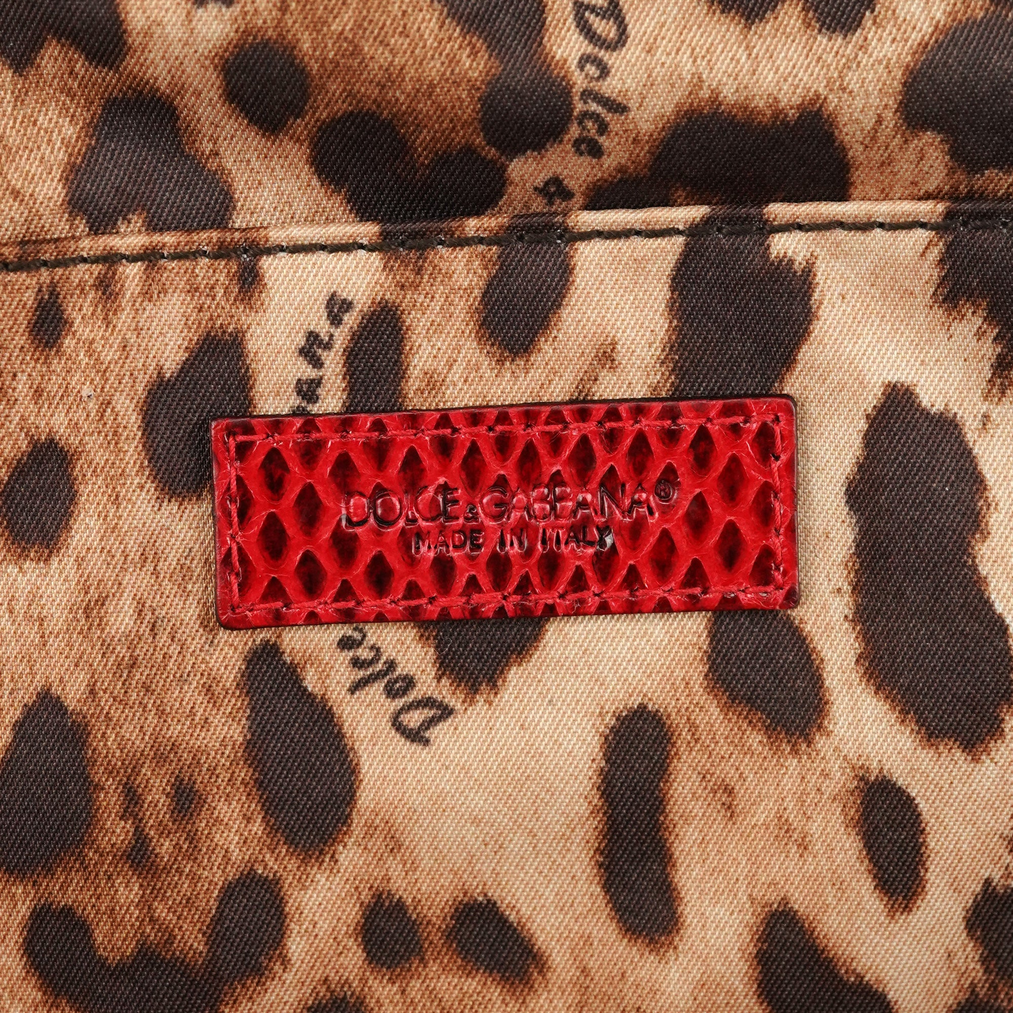 Red Python Leather Chain Clutch Shoulder Bag