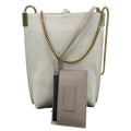 YVES SAINT LAURENT Suzanne Chain Leather Shoulder Bag White