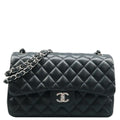 CHANEL Jumbo Classic Double Flap Quilted Leather Shoulder Bag Black
