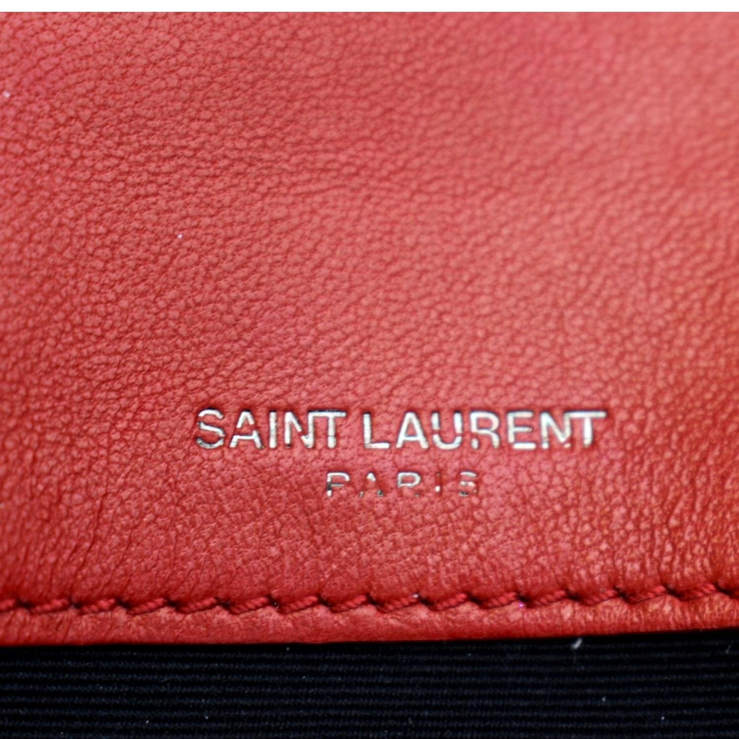 YVES SAINT LAURENT Jamie Leather Shoulder Bag Red