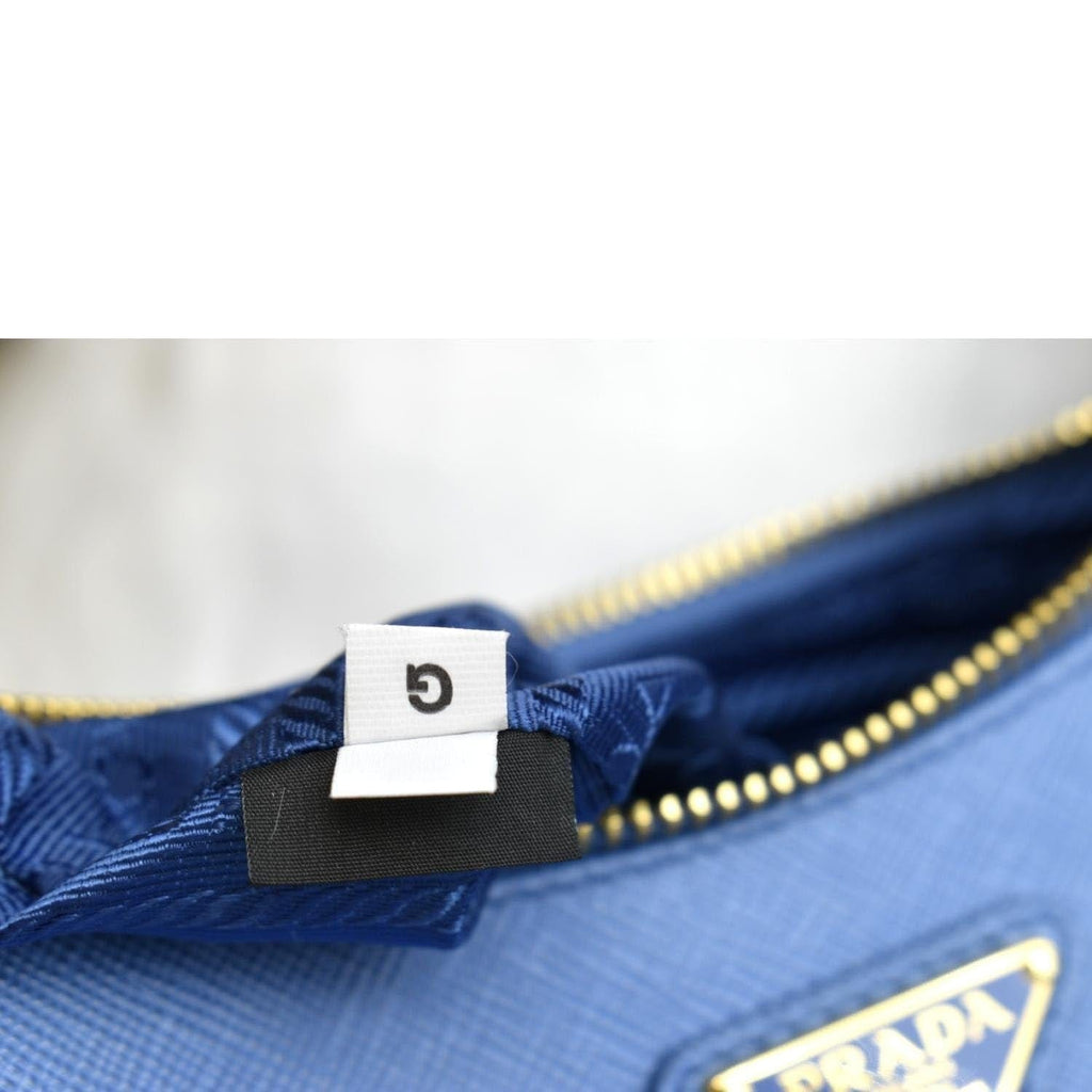 PRADA Re-Edition 2005 Saffiano Leather Shoulder Bag Blue