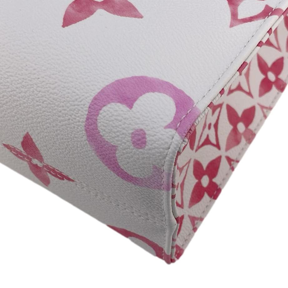 LOUIS VUITTON Onthego PM By The Pool Giant Monogram Canvas Tote Bag Pink