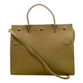 BURBERRY Small Title Leather Tote Bag Beige