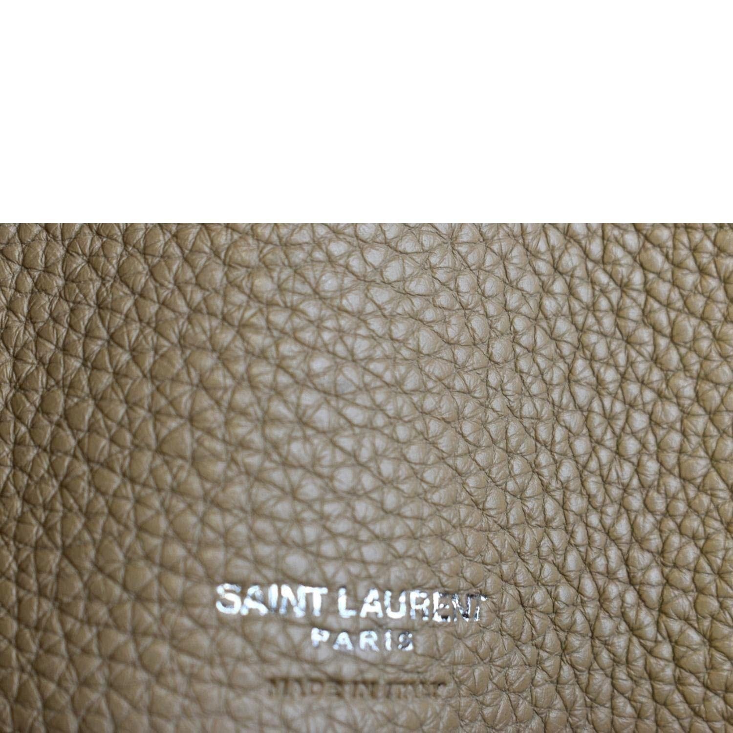 YVES SAINT LAURENT Women Sac de Jour Leather Shoulder Bag Dark Beige