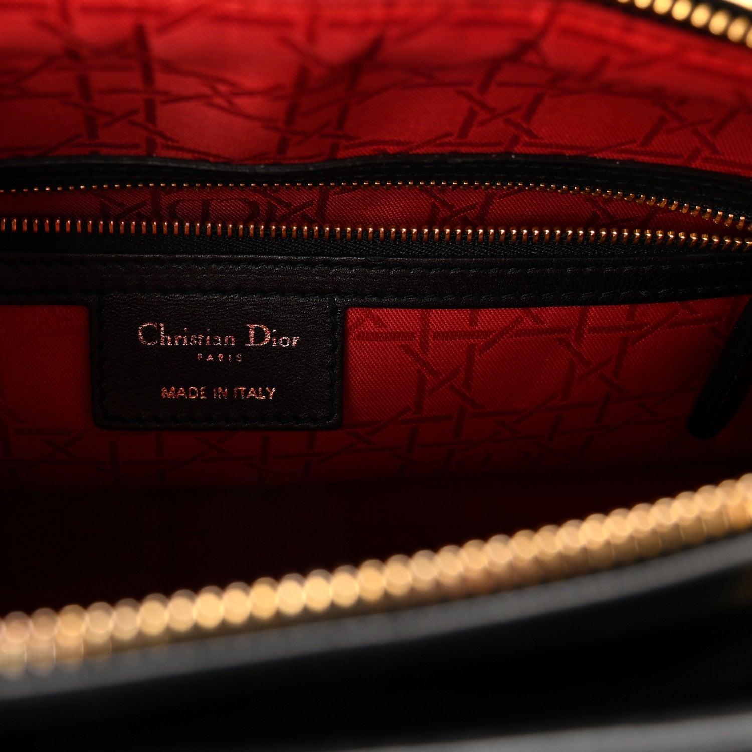 Lambskin Cannage Large Lady Dior Black
