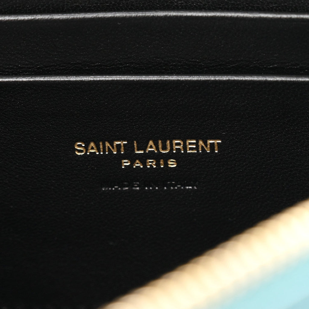 Grain De Poudre Matelasse Monogram Mini Lou Camera Bag Blue Vert