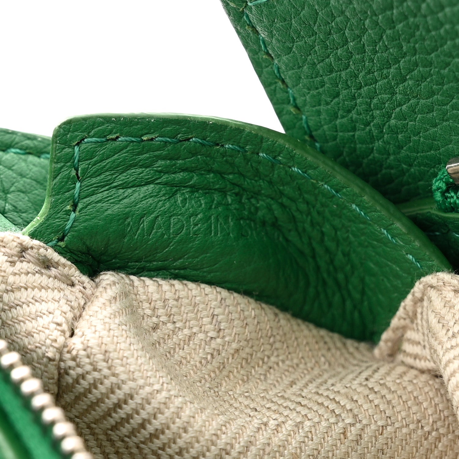 Calfskin Small Puzzle Edge Bag Tropical Green