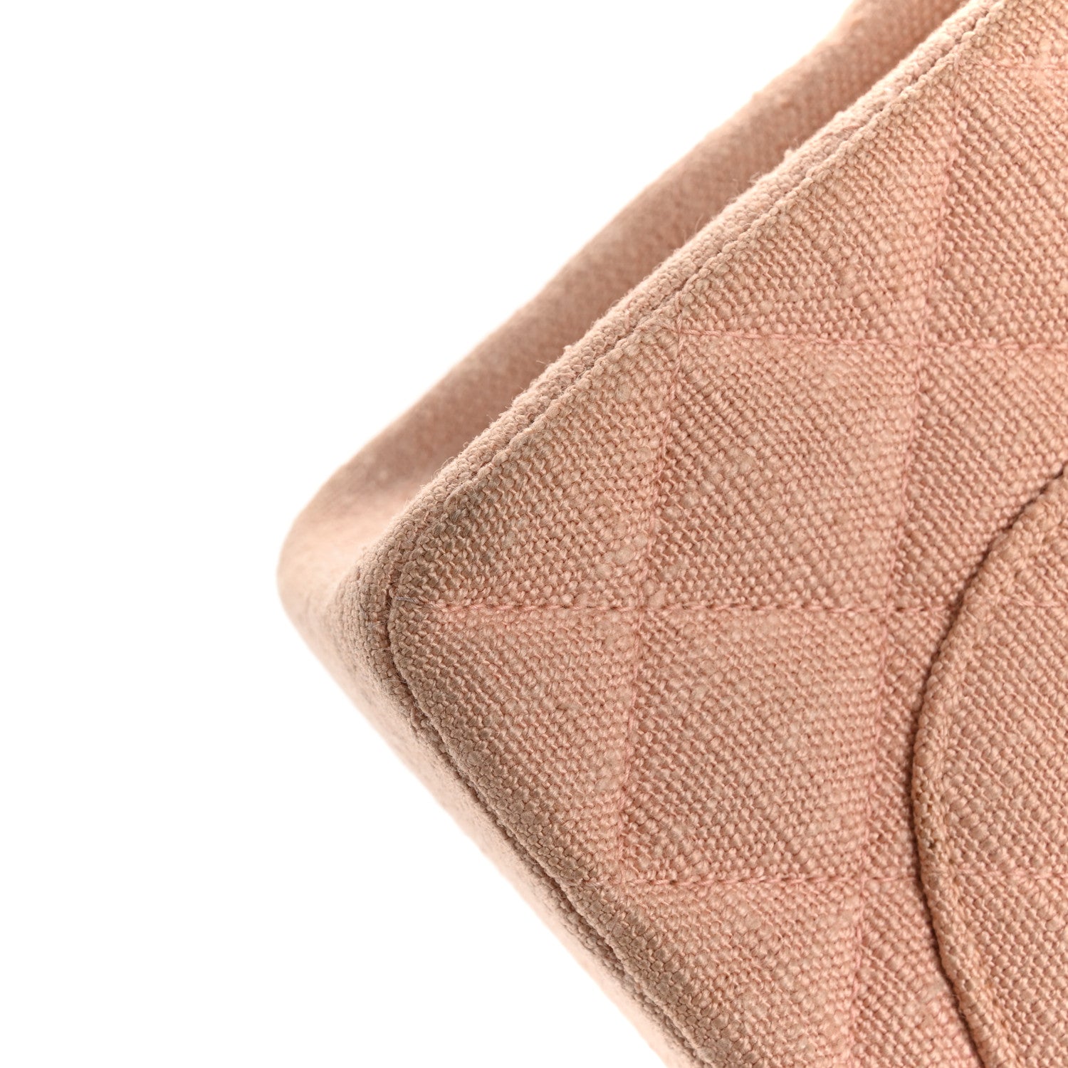 Canvas Quilted Small Double Flap Light Pink