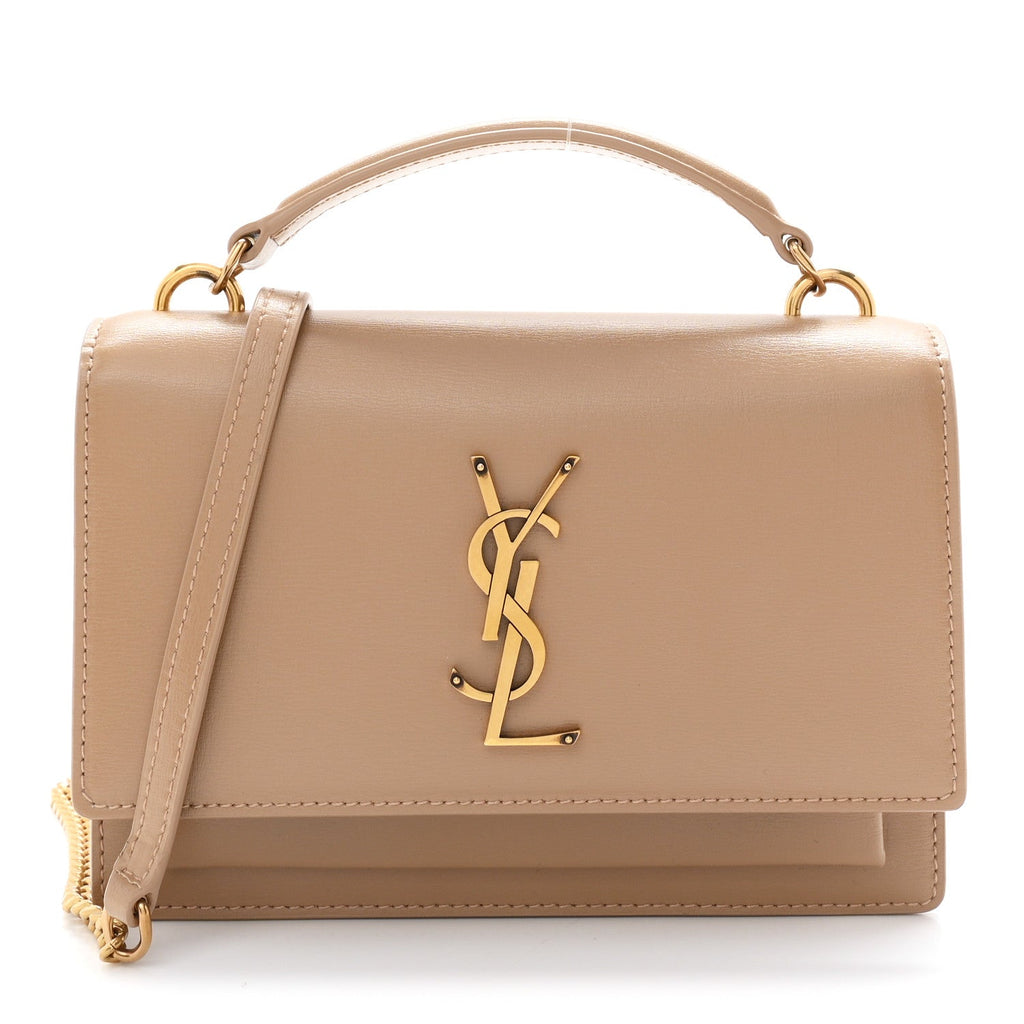 Calfskin Monogram Sunset Chain Wallet Dark Toffee